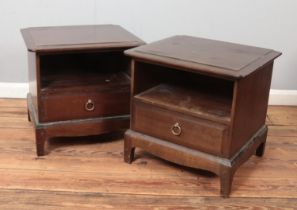 A pair of Stag Minstrel bedside chests/cabinets.