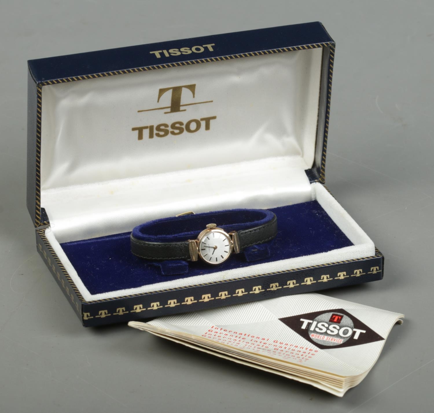 A ladies 9ct gold Tissot manual wristwatch. With box and papers. - Image 2 of 2