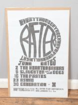An advertising poster for June 1977 concerts at The Rafters, Manchester. Artists include The