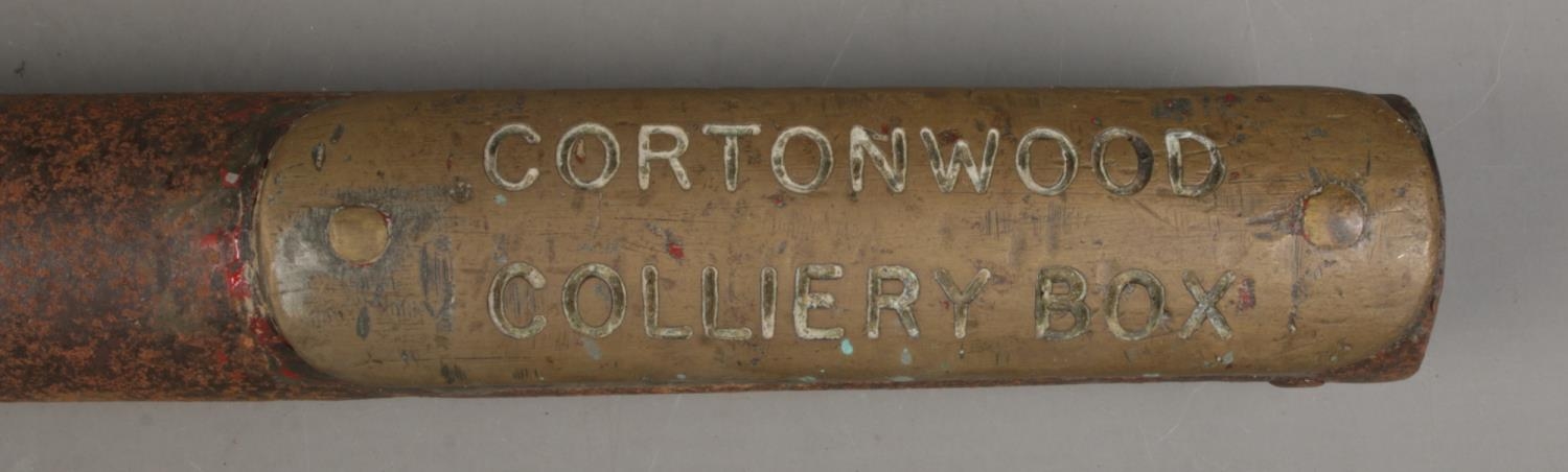 Railwayana; A large staff, possibly linked to signaling, double labelled for 'Cortonwood Colliery - Bild 2 aus 3