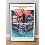 A US James Bond "The Spy Who Loved Me" framed one sheet poster featuring artwork by Bob Peak.