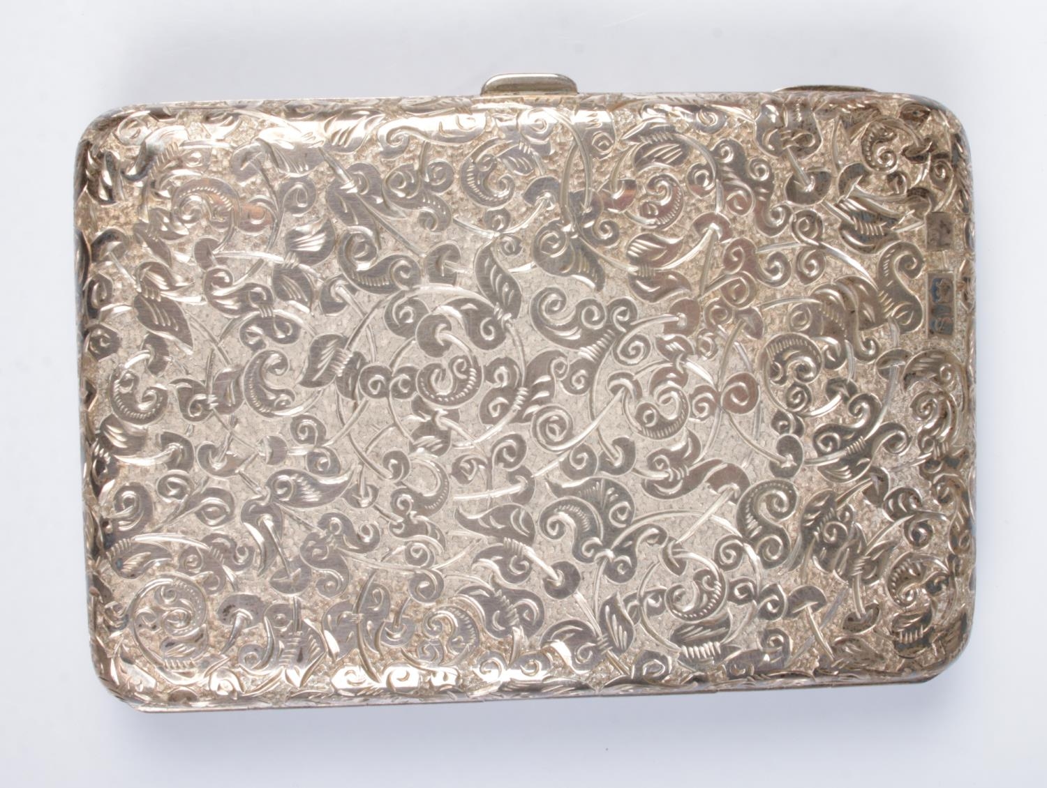 A Victorian silver evening purse by Sampson Mordan & Co. featuring heavily decorated floral exterior - Image 3 of 3