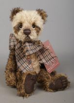 A Limited Edition Charlie Bears jointed teddy bear, Burdock. 49/400. Designed by Isabella Lee,
