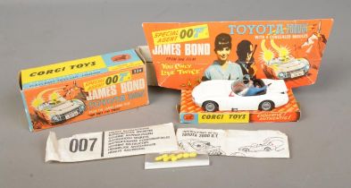 A boxed Corgi Toys number 336 James bond diecast Toyota 2000GT taken from 'You Only Live Twice'.