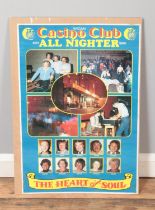 An original 1980 Wigan Casino Club All Nighter 7th Anniversary poster. Approx. dimensions 43cm x