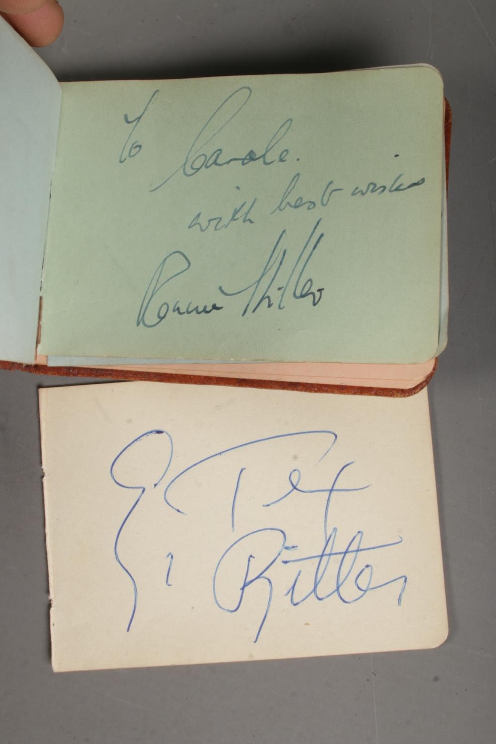 A vintage autograph album containing a collection of signatures, including examples for singers - Image 2 of 4