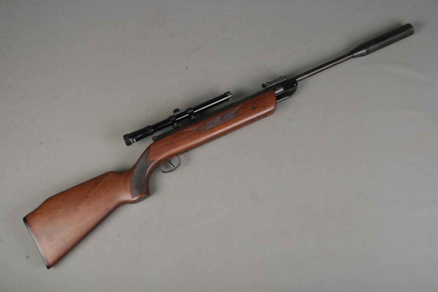 West Lake break barrel lever action .22 air rifle with scope. CANNOT POST