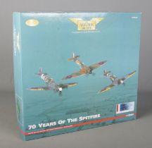 A boxed Corgi The Aviation Archive 1:72 Scale diecast model plan set. 70 Years of The Spitfire,
