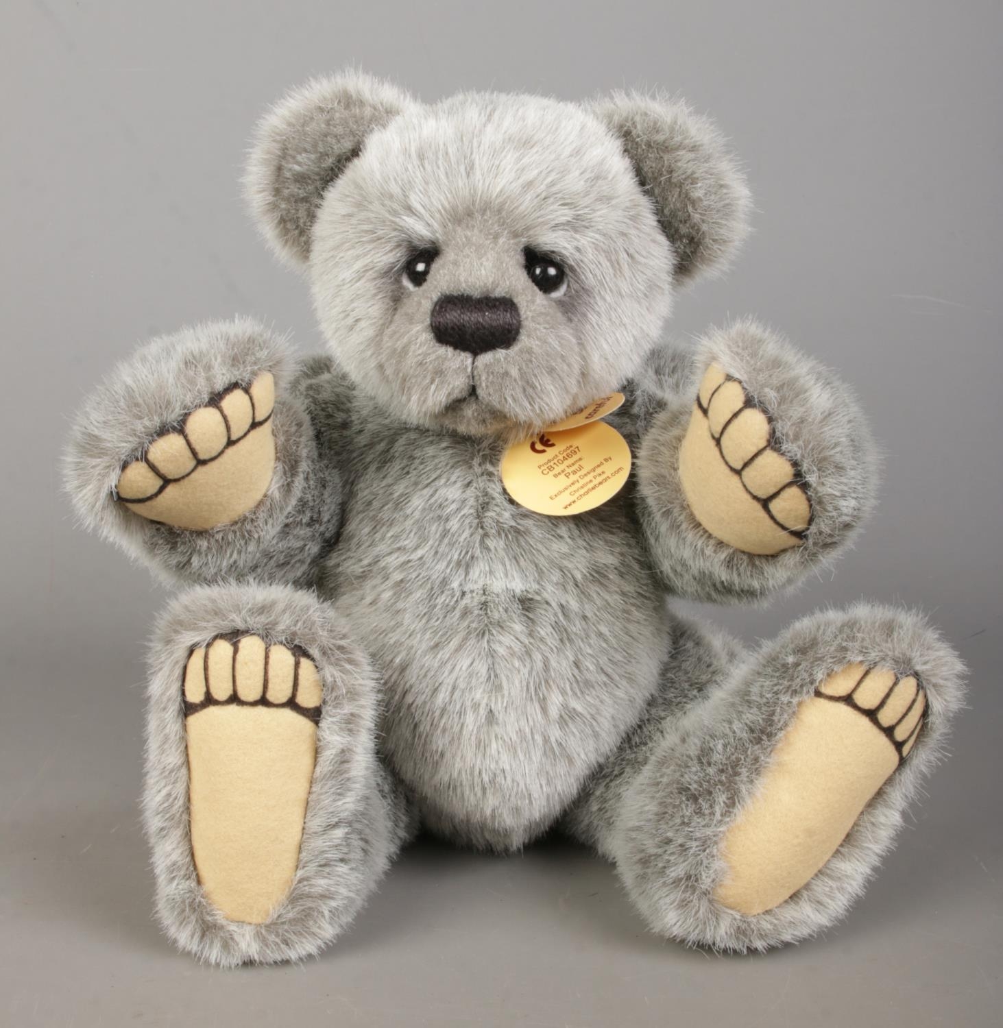 A Charlie Bears jointed teddy bear, Paul. Exclusively designed by Christine Pike. With bell and