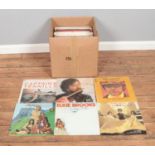 A box of assorted records, including easy listening and classical examples. To include Johnny