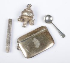 A George V silver vesta Case assayed Birmingham 1912 William Neale & Son Ltd together will a small