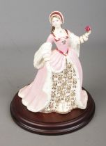 A Wedgwood limited Edition figure of Anne Boleyn from the 'Wives of King Henry VIII' collection.