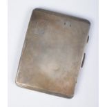 An S.M Levi Ltd. silver cigarette case featuring monogram to front and inscription to inside reading