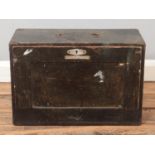 A vintage engineers tools chest featuring nameplate for J.R Barber with contents of hand tools to