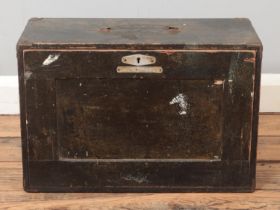 A vintage engineers tools chest featuring nameplate for J.R Barber with contents of hand tools to
