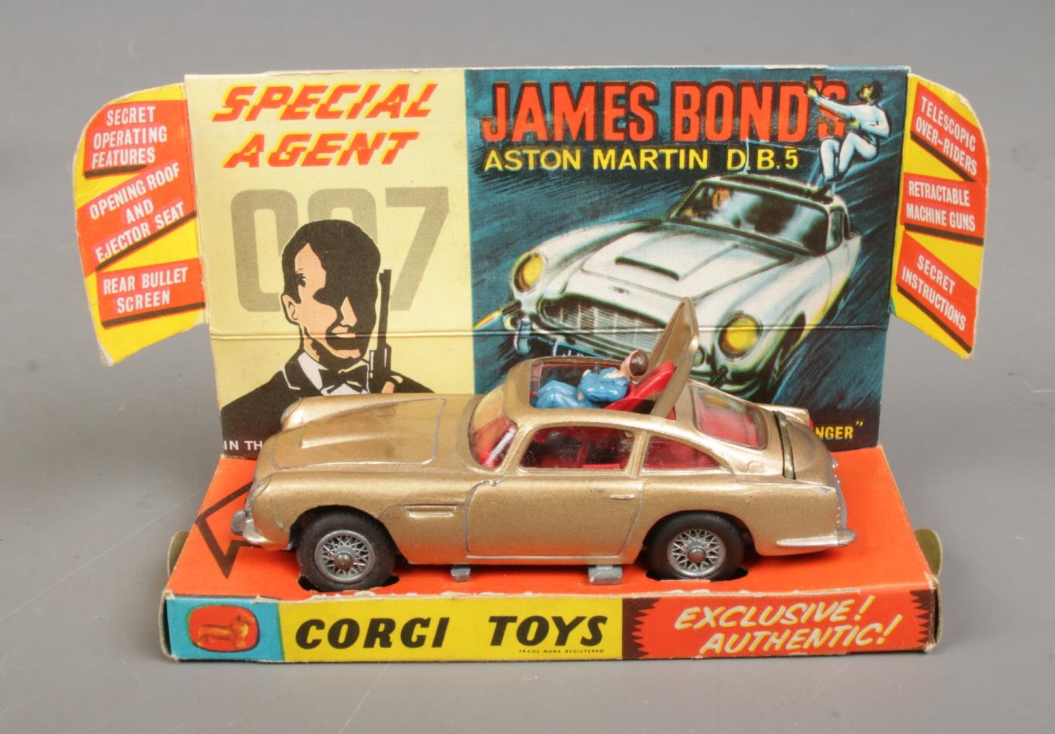 A boxed Corgi toys James Bond 007 Aston Martin DB5 (number 261) featuring ejector seat, rear - Image 2 of 2