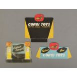 Three original Corgi Toys promotional display cards to include 'Collect New Corgi Toys', 'Collect