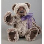 A Charlie Bears jointed teddy bear, Sid. Exclusively designed by Christine Pike. With bow and