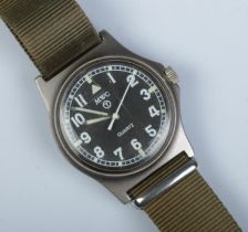 A South African MWC military style quartz wristwatch. Running.