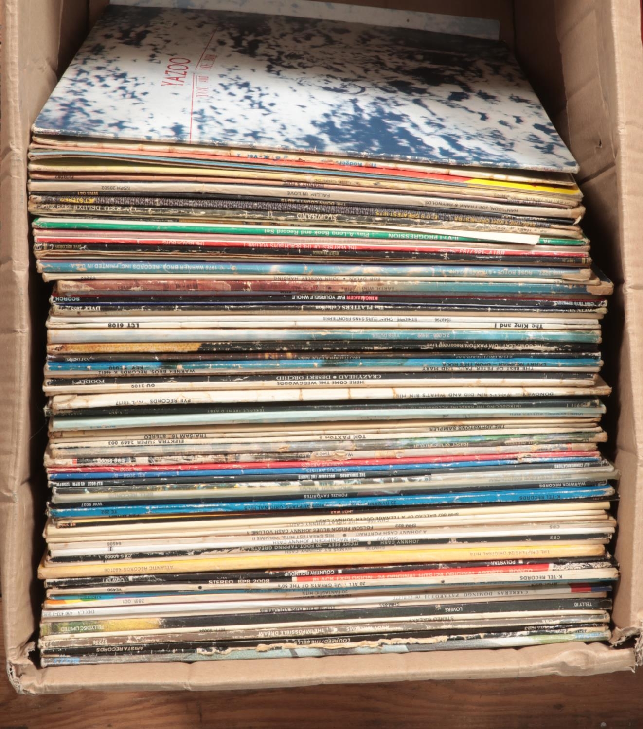 Three boxes of assorted vinyl records of mainly pop, rock and easy listening to include Dire - Image 2 of 3