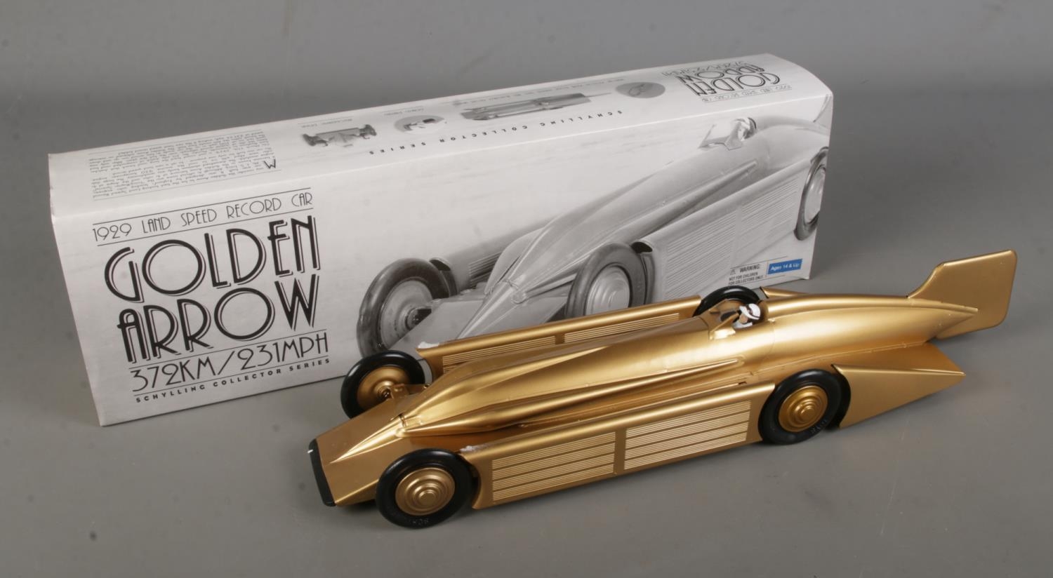 A Schylling Collector Series Golden Arrow, in original box, 1929 Land Speed Record Car