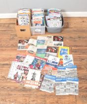 Three boxes of assorted football programmes dating between the late 1950's to late 2000's. Teams