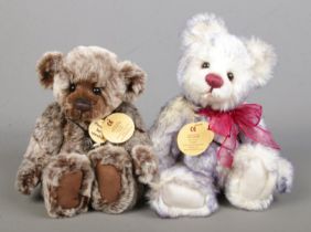 Two Charlie Bears jointed teddy bears. Laura (CB104693), and Jooles (CB193804B). Both designed by