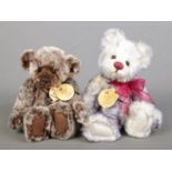 Two Charlie Bears jointed teddy bears. Laura (CB104693), and Jooles (CB193804B). Both designed by