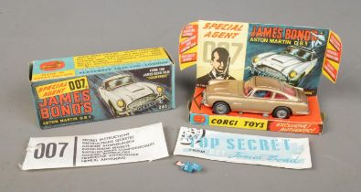 A boxed Corgi toys James Bond 007 Aston Martin DB5 (number 261) featuring ejector seat, rear