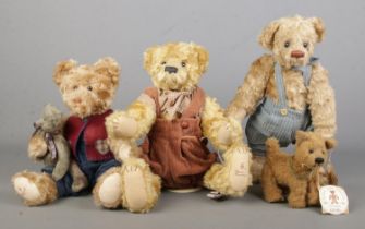 A collection of Gund teddy bears, from the Barton's Creek Collection. Consists of Blake (82014),