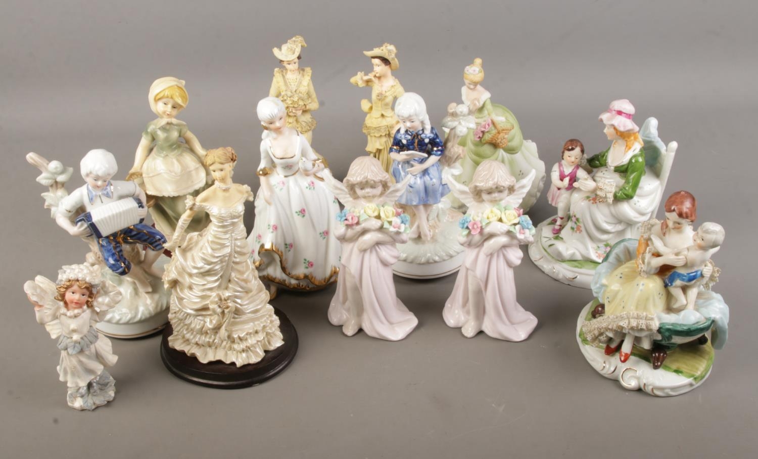 A collection of figurines including musical examples.