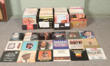 Four boxes of assorted records, mainly consisting of easy listening. Includes Spandau Ballet,