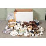 A large quantity of ceramics including Fosters pottery set, Colclough part tea set, Royal Crown