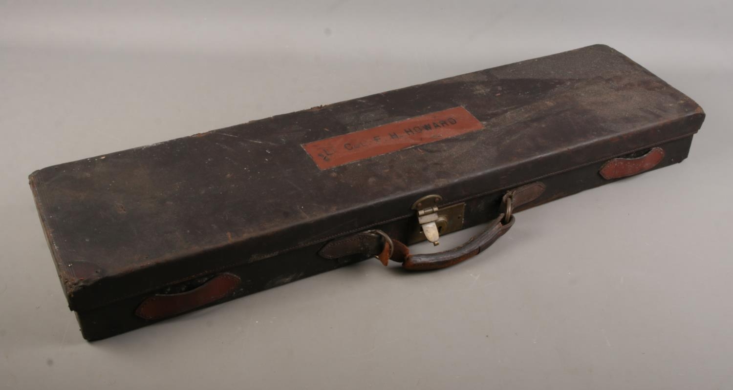 A late 19th/early 20th century gun case by William Evans, Pall Mall. The top stamped for Lt Col FH - Image 2 of 2