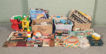 An extremely large collection of vintage board games and toys, to include vintage Lego sets, Nodor