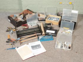 A large collection of assorted model boat building materials, tools and accessories to include