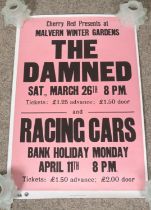 A later pressing of Cherry Red presents The Damned and Racing Cars at the Malvern Winter Gardens,