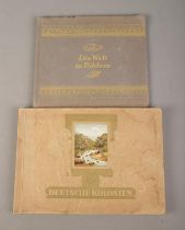 Two overseas picture card books; 'Die Welt in Bildern' (The World In Pictures) and 'Deutsche