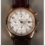 A men's Sekonda Classique automatic chronograph wristwatch on leather strap. In working order.