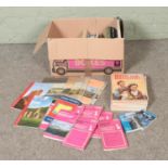 A box of mostly ordinance surveys and travel guides to include Britain, New York and Berlin. Also