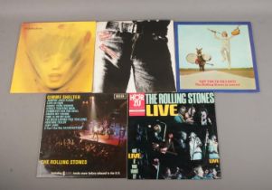 The Rolling Stones; Five vinyl records; Get Yer Ya-Ya's Out!(1970, SKL.5065), Sticky Fingers (