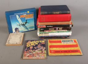 A collection of assorted books to include Comicolour Album 1948, The Meccano Magazine Anthology, The