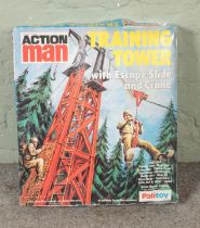 A boxed Palitoy Action Man Training Tower with Escape Slide and Crane.