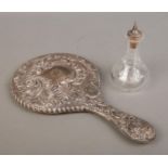 Two pieces of silver to include silver handled mirror (Chester 1905) and Barker Brothers Silver