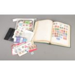 A collection of assorted world stamps to include Victorian Penny Red (with date stamp for 1866),