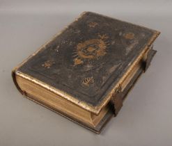 A Brown's leather bound family bible. By Rev. John Brown. Published by Edward Slater, East Parade,