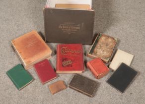 A box of mainly antique books. Includes Percy Macquoid The Bridal of Triermain, Humbert Wolfe