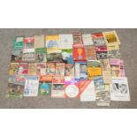A collection of vintage sporting guides, programmes and scorecards. To include Sheffield Telegraph