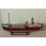 A remote control Mountfleet models built kit Ben Ain raised quarter deck single hatch coaster