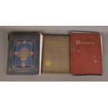 Three antique books containing a collection of prints and etchings including Turner's Liber